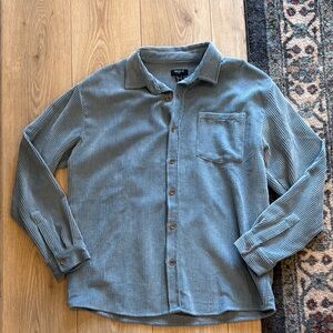 Ribbed Button-Up Men’s Shirt